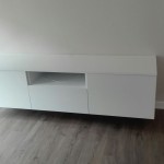 mueble de tv lacado en blanco